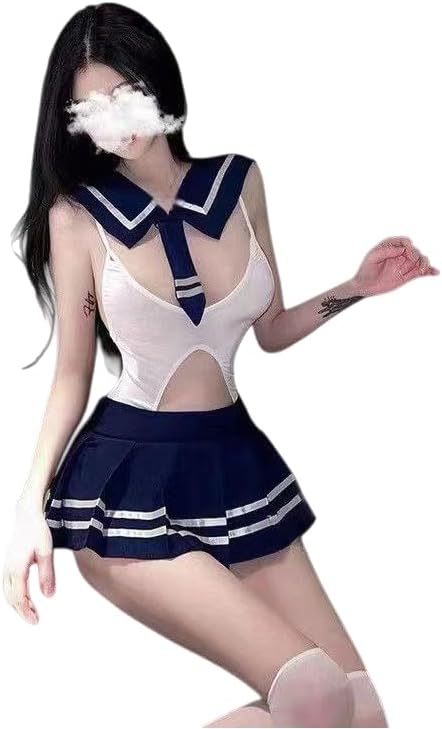 Set Nightgown Uniform maid outfit Babydoll Lace Bodysuit Teacher schoolgirl Women Sleepwear Costume Sexy
