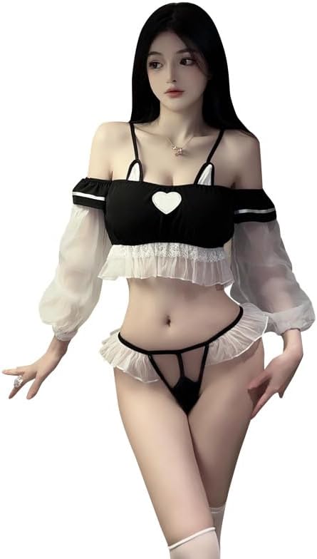 Student Attendant Leotard Babydoll Cop Set Sailor Lingerie Roleplay Pilot Doctor Outfit Lace Women Sissy