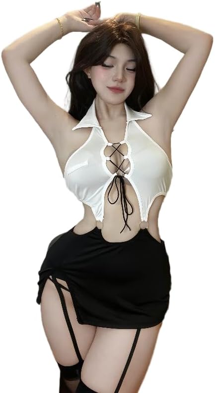 Set Nightgown Uniform maid outfit Babydoll Lace Bodysuit Teacher schoolgirl Women Sleepwear Costume Sexy