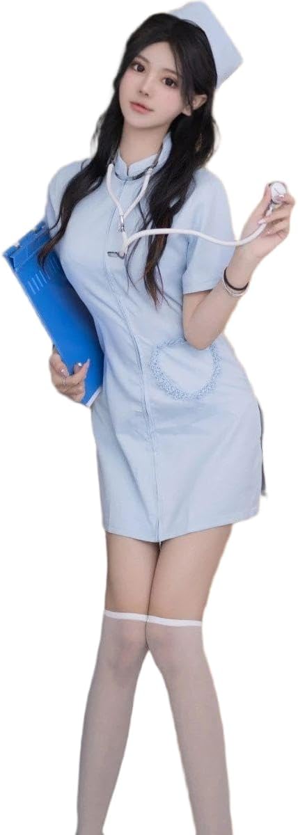 Set Nightgown Uniform maid outfit Babydoll Lace Bodysuit Teacher schoolgirl Women Sleepwear Costume Sexy