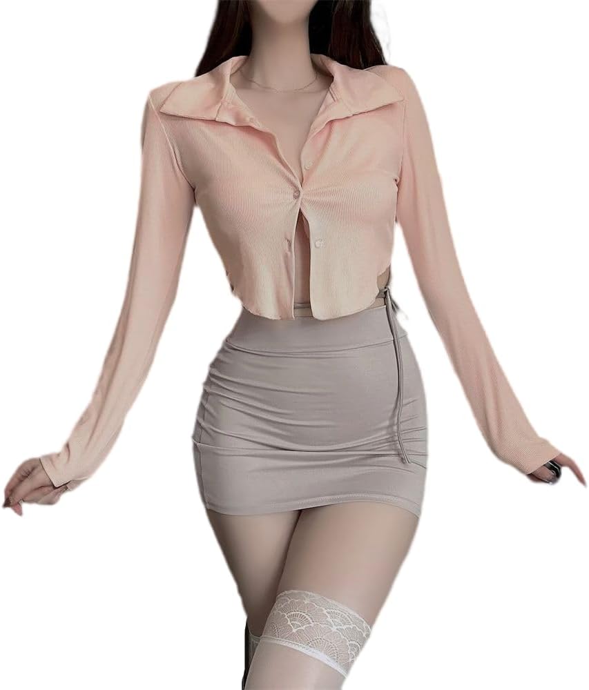 Fancy Chemise sexy Party Student Girl Attendant Perspective Gothic Nurse Officer Secretary Mesmerizing Leotard naughty