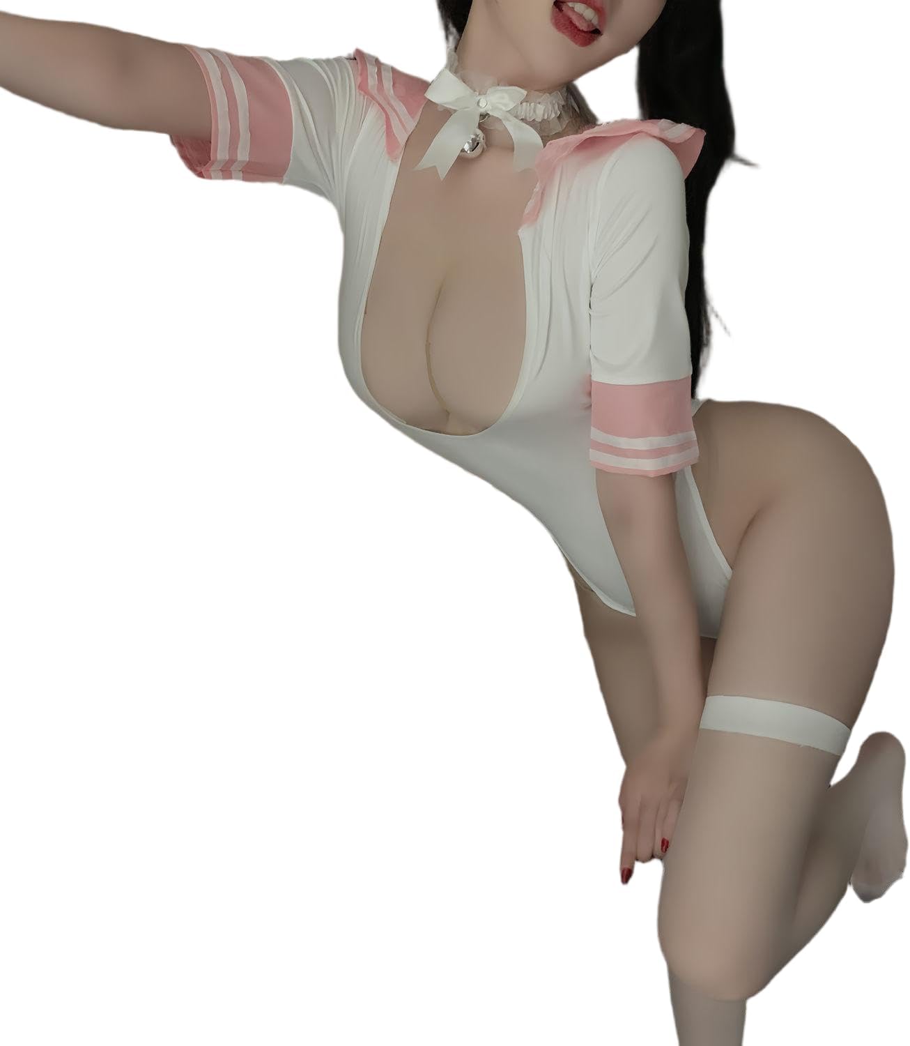 Lace Teacher maid outfit Anime Uniform Women Sleepwear schoolgirl Cosplay Babydoll Set Costume Nightgown Sexy