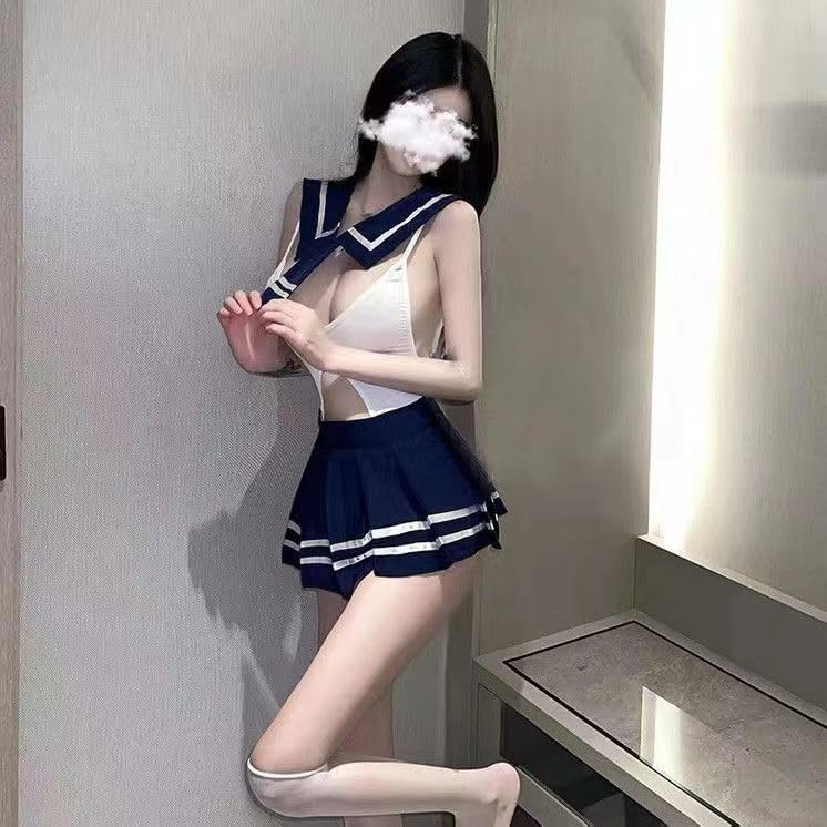 Set Nightgown Uniform maid outfit Babydoll Lace Bodysuit Teacher schoolgirl Women Sleepwear Costume Sexy